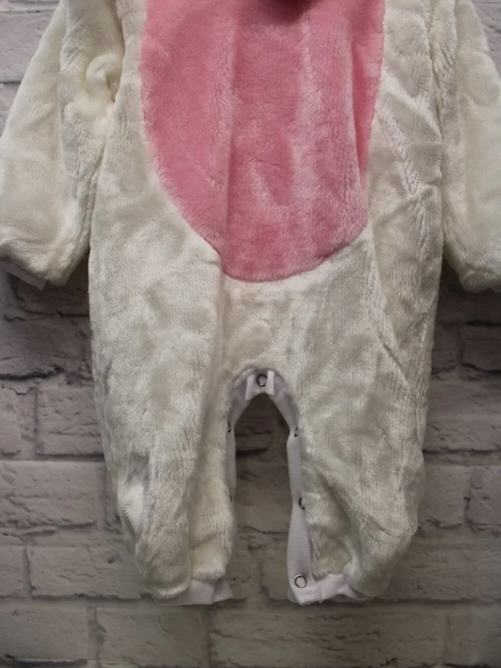 Spencer Gifts 18-24 Months White Bunny Costume Halloween Hooded Detached Footies
